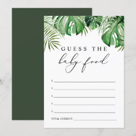 Game Card för Tropical Baby Food Baby Shower Inbjudningar