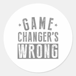 Game Changers felroliga sport säljer mjukt kläder Runt Klistermärke