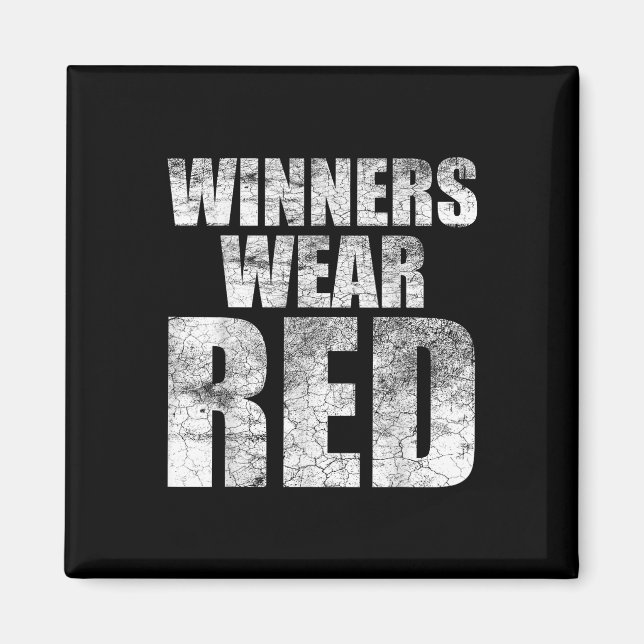 Game Competit för Winners Bära Red Färg Krig Camp  Magnet (Framsidan)
