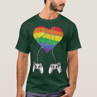 Game Controller Gay Pride Gaming Gaymer Rainbow LG T Shirt