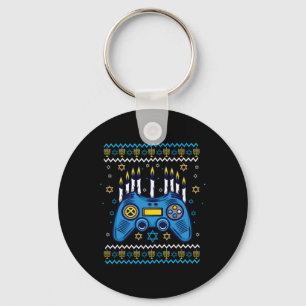 Game Controller Hanukkah Menorah Candles Jewish Ga Nyckelring