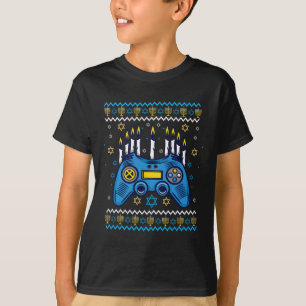 Game Controller Hanukkah Menorah Candles Jewish Ga T Shirt