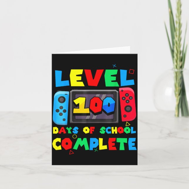 Game Controller Level 100 Days Of School Complete  Kort (Framsida)