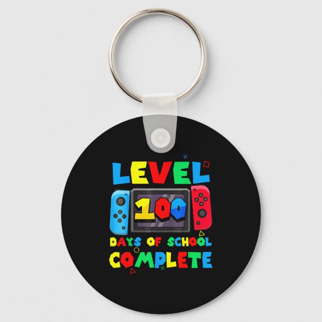 Game Controller Level 100 Days Of School Complete  Nyckelring (Framsida)