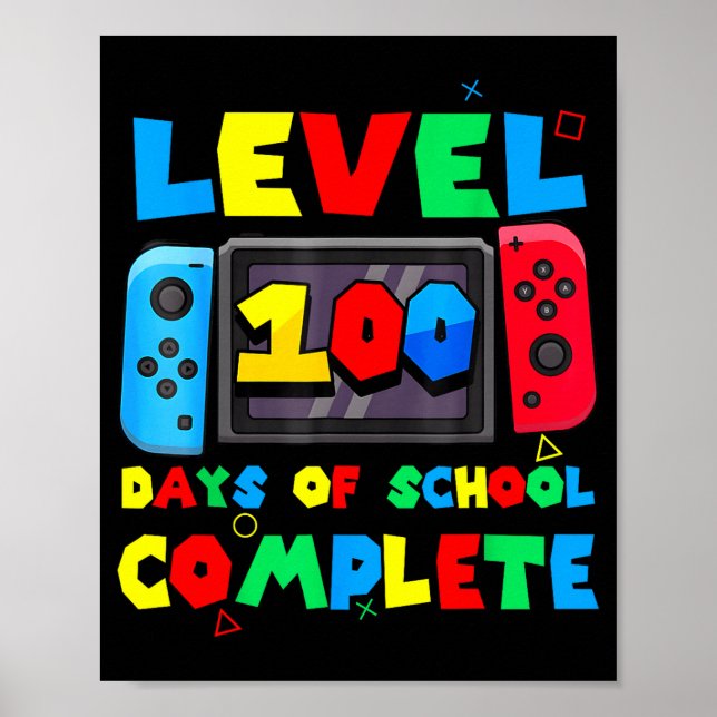 Game Controller Level 100 Days Of School Complete  Poster (Framsidan)