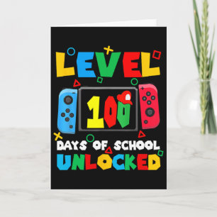 Game Controller Nivå 100 dagar av skolan upplåst Kort