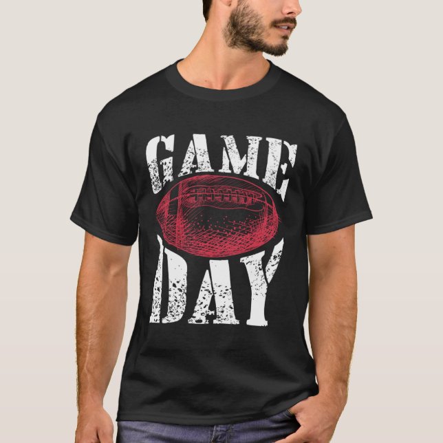 Game Day American Football T Shirt (Framsida)