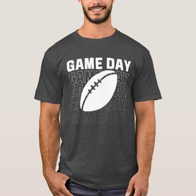 GAME DAY American Football T Shirt (Framsida)
