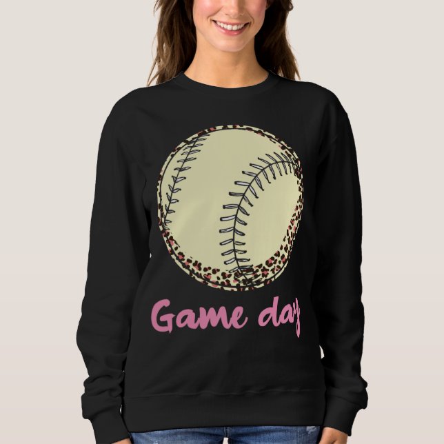 Game Day Baseball Leopard T Shirt (Framsida)