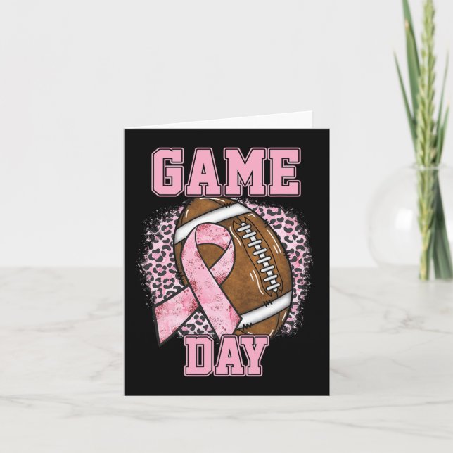 Game Day - Bröstcancer Medvetenhet Rosa Fotboll M Kort (Framsida)