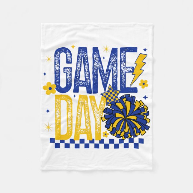 Game Day Cheer Mom Present För Cheerleading Tränar Fleecefilt (Framsidan)