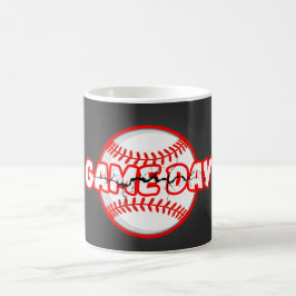 Game Day Cracked Baseball Sports Graphic Kaffemugg