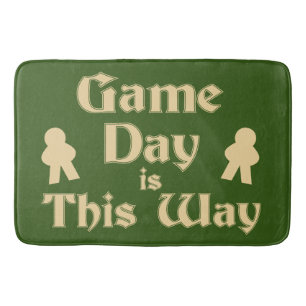 Game Day Den Här Sättet Coolt Brädspel Slogan Badrumsmatta