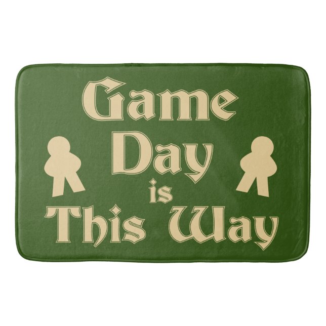 Game Day Den Här Sättet Coolt Brädspel Slogan   Badrumsmatta (Framsidan)