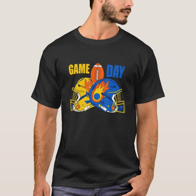 Game Day Football  Football  Football Mom Life T Shirt (Framsida)