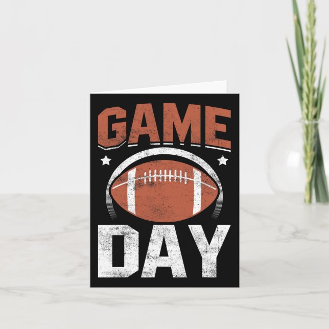 Game Day Football Män Kvinnor Ungdom Amerikansk fo Kort (Framsida)
