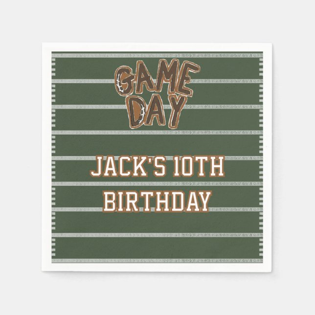 Game Day Football  Pappersservett (Framsidan)