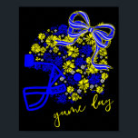 Game Day Football Season Football Mama Girl Blue G Poster<br><div class="desc">Game Day Football Season Football Mama Girl Blue Gold Vibes</div>