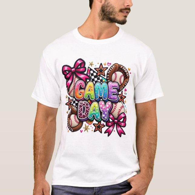 Game Day Football T-Shirt – Fun Sports  (Framsida)