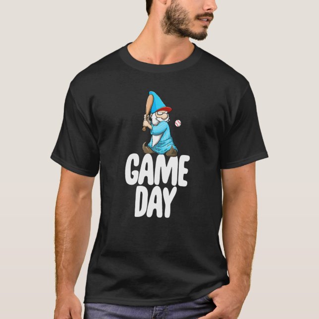Game Day Gnome  Baseball Game Celebration Women T Shirt (Framsida)