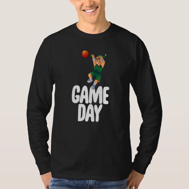 Game Day Gnome  Basketball Game Celebration Women  T Shirt (Framsida)