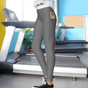 Game Day Pet Mamma Mörk Metallisk Glans Neutral Gö Leggings