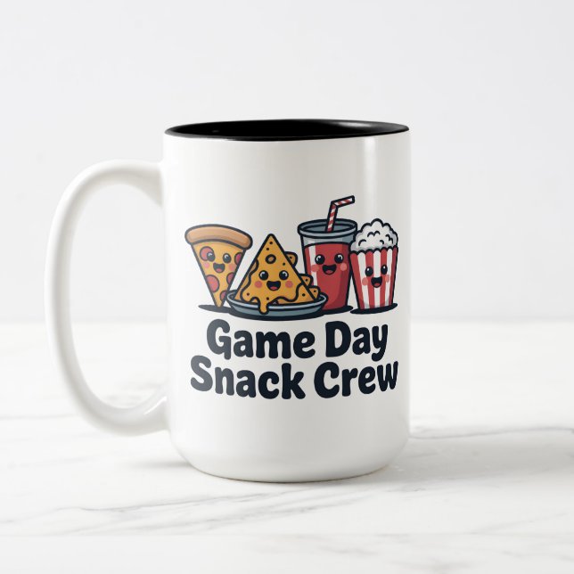 Game Day Snack Crew Två-Tonad Mugg (Vänster)