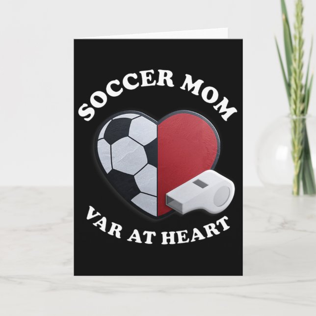 Game Day Soccer Mom – 3d Heart And Ll Design  Kort (Framsida)