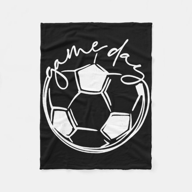 Game Day Sports Förälder Fotbollsmamma  Fleecefilt (Framsidan)