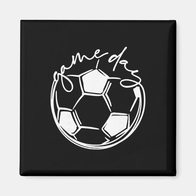 Game Day Sports Förälder Fotbollsmamma  Magnet (Framsidan)