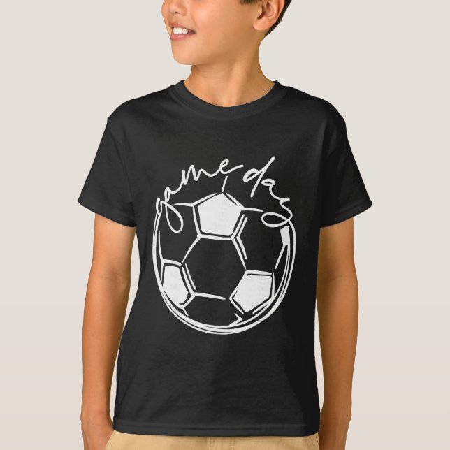 Game Day Sports Förälder Fotbollsmamma  T Shirt (Framsida)