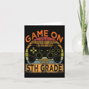 Game den 5:e Klass Välkommen Back to school Gamer Kort