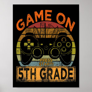 Game den 5:e Klass Välkommen Back to school Gamer  Poster