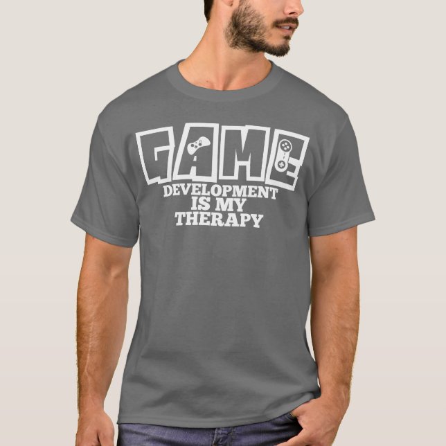 Game Dev Skämt Programmerherapy Nivå Mjukvara fri T Shirt (Framsida)