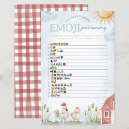 Game Farm Emoji Pictionary Baby Shower Game