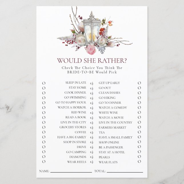 Game för Möhippa av klassiskt Blommigt, Ro och  (Framsida)