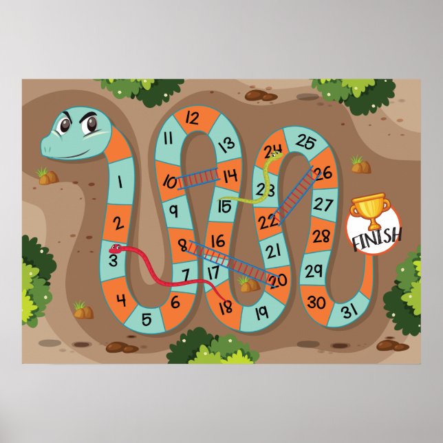Game för Snake Ladder Poster (Framsidan)