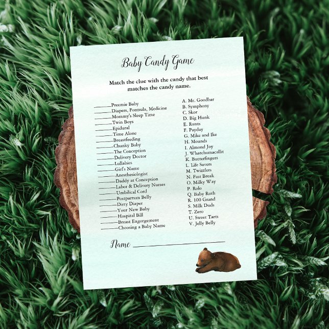 Game Forest Äventyr Baby Candy Bears Inbjudningar (Skapare uppladdad)