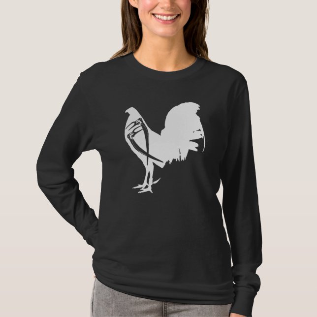 Game Fowl Gallegos Rooster Chicken White soy galle T Shirt (Framsida)