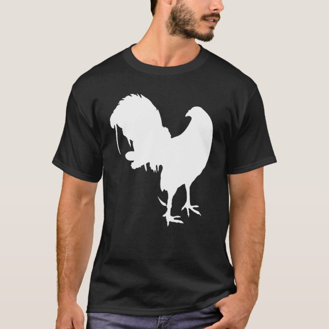 Game Fowl Gallegos, Rooster, gamefowl Chicken whit T Shirt (Framsida)