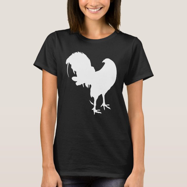 Game Fowl Gallegos, Rooster, gamefowl Chicken whit T Shirt (Framsida)