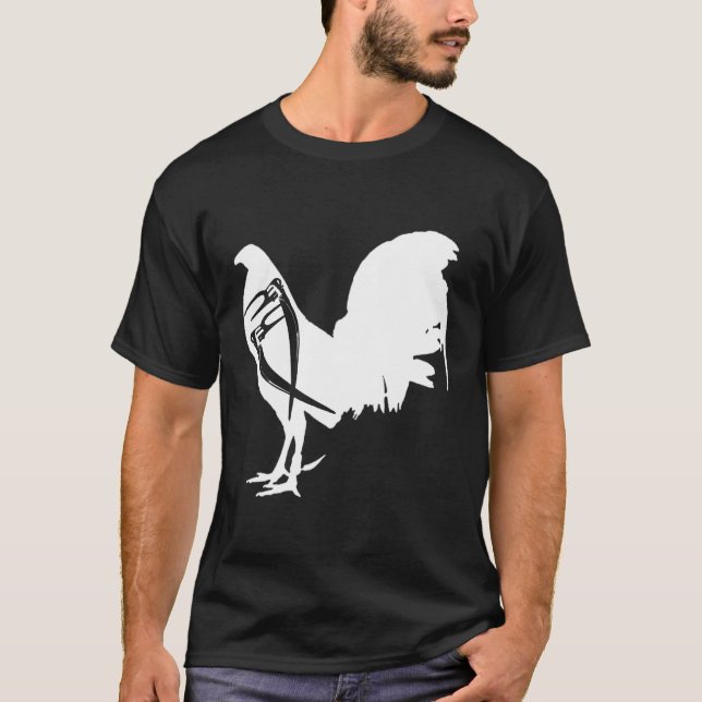 Game Fowl Gallegos Tupp Chicken Gallero White B T Shirt (Framsida)