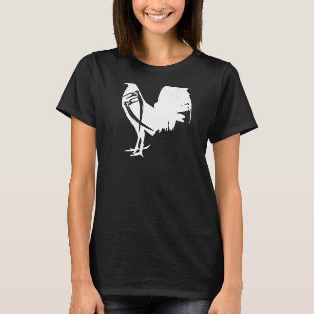 Game Fowl Gallegos Tupp Chicken gallero White B T Shirt (Framsida)