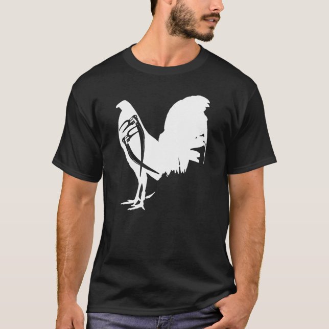 Game Fowl Gallegos Tupp Chicken White soy galle T Shirt (Framsida)