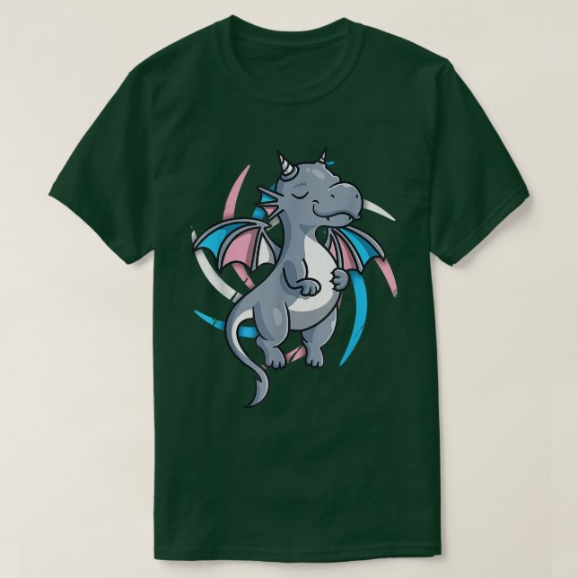 Game Gi Transgender Pride Trans Dragon Video Game T Shirt (Design framsida)