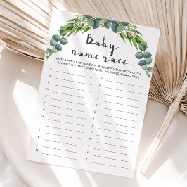 Game Greenery Baby Shower Barn namn