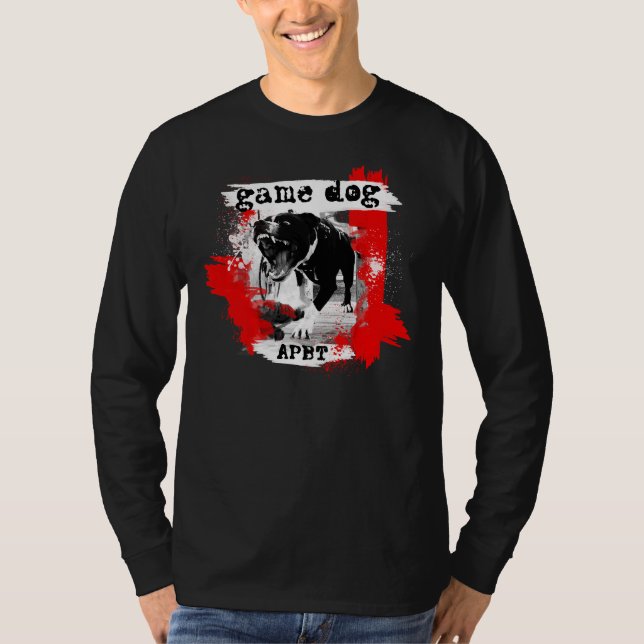 Game Hund Apbt American Pitbull Terrier T Shirt (Framsida)