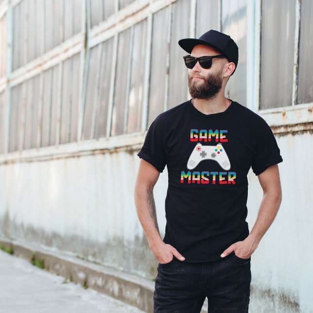 Game Master Gamer Pappa Fars Dag Mäns Svart T Shirt (Skapare uppladdad)