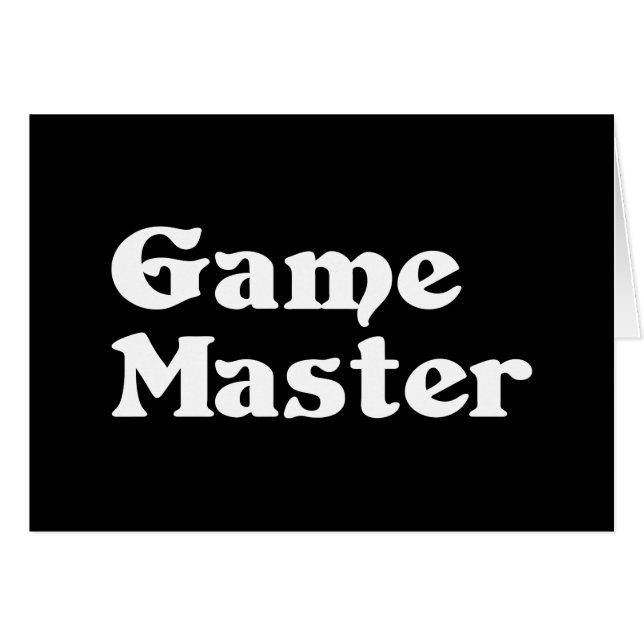 Game Master-hälsningskort Hälsningskort (Framsidan Horizontal)