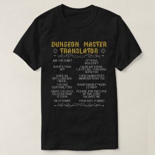 Game Master Översättare RPG Brädspel Humor T-shirt